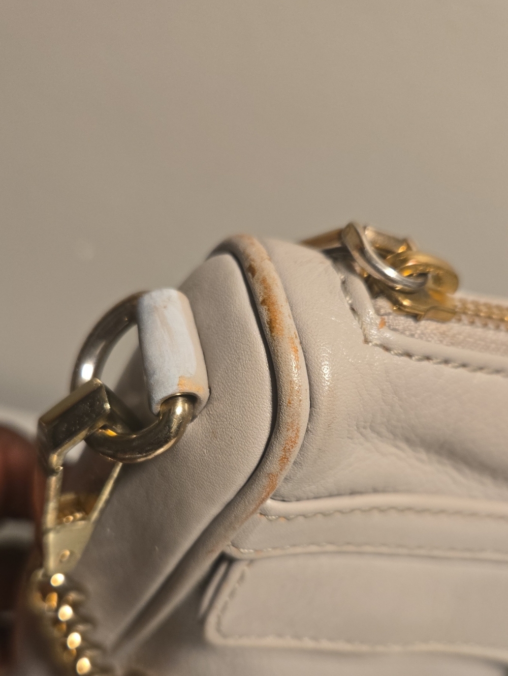 Rebecca Minkoff Gray Mini MAC Leather Crossbody with Gold Hardware - Picture 8 of 9